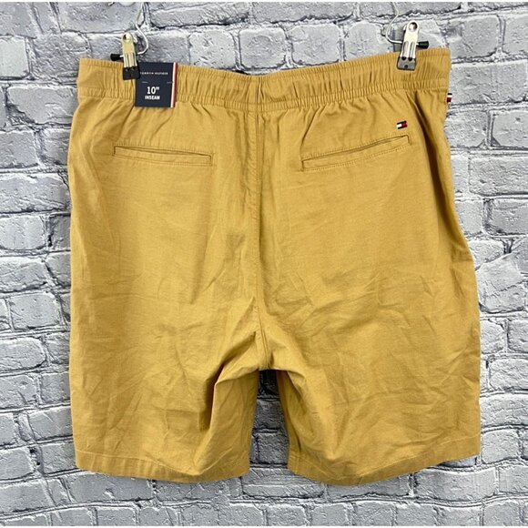 Tommy Hilfiger Men's Linen Blend Shorts size XL Drawstring Waist - Picture 2 of 10